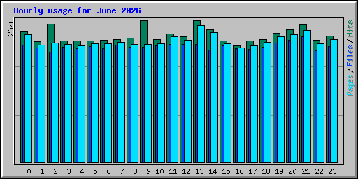 Hourly usage for June 2026