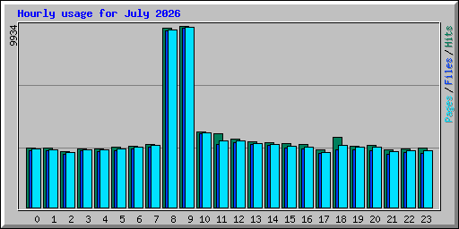 Hourly usage for July 2026